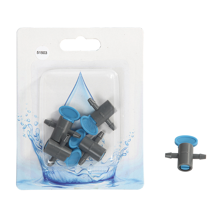 China Factory Supply Cheap Price Garden X4PCS Drip Irrigation Tool Control Valve 3/16