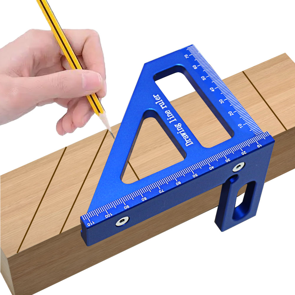 Woodworking Square Protractor Steel Miter Triangle Ruler High Precision Layout Measuring Tool for Engineer Carpenter