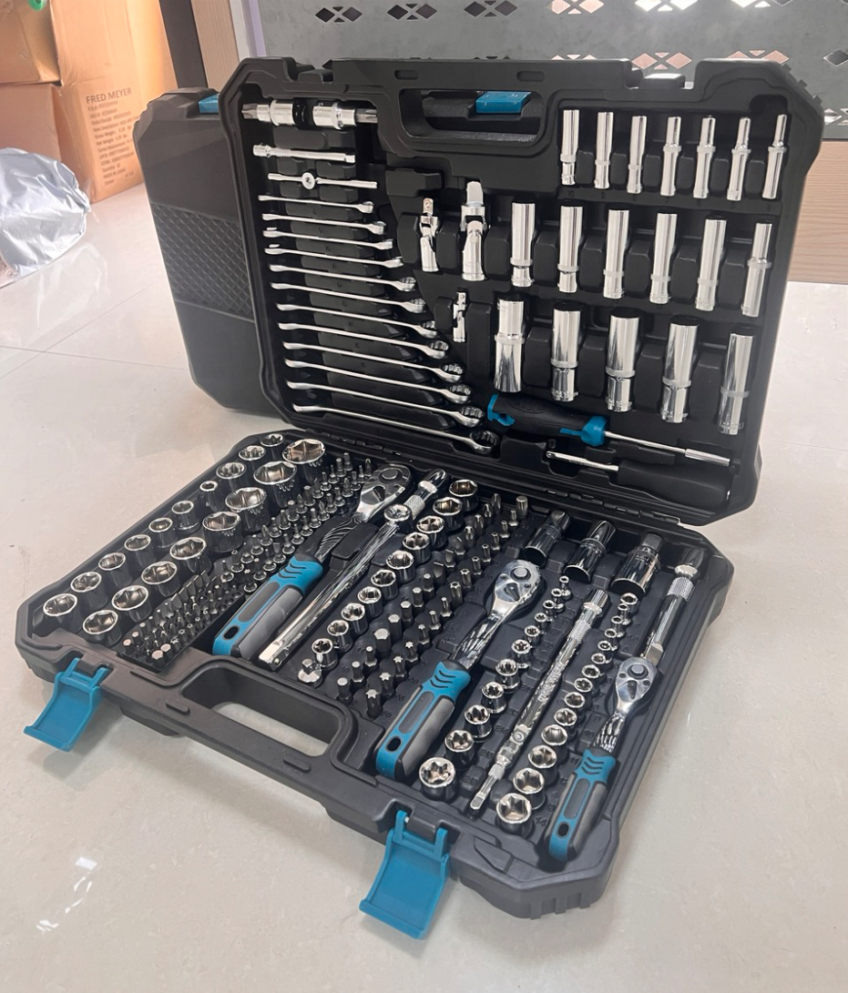 Wholesale 72T 216PC Hand Operated Chrome Vanadium Steel Tool Kit Socket Wrench Set Auto Repair Heavy Duty Tool Case Craftsman