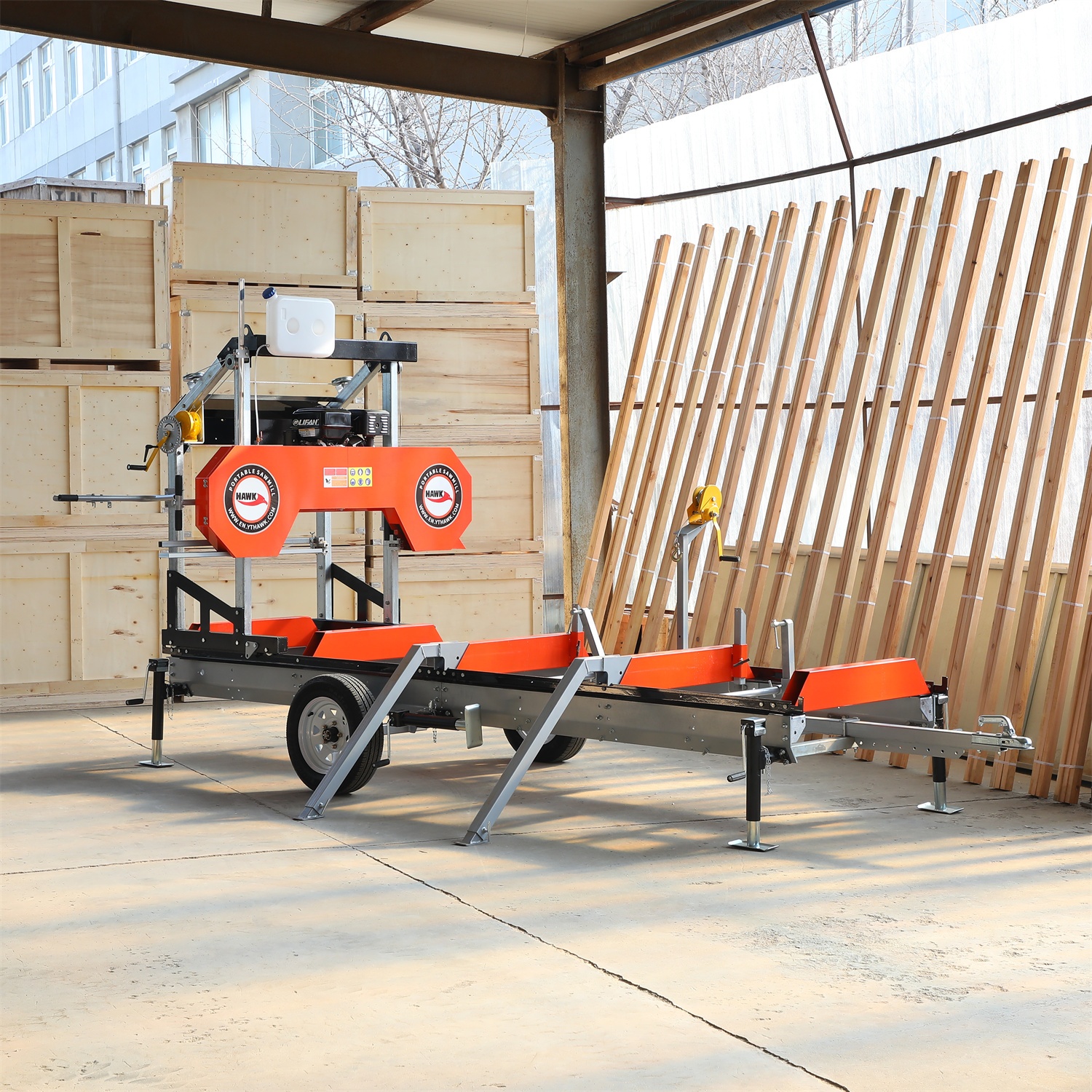 Hot Sale Portable Horizontal Wood Band Sawmill New And Used Condition For Cutting In Woodworking Industries