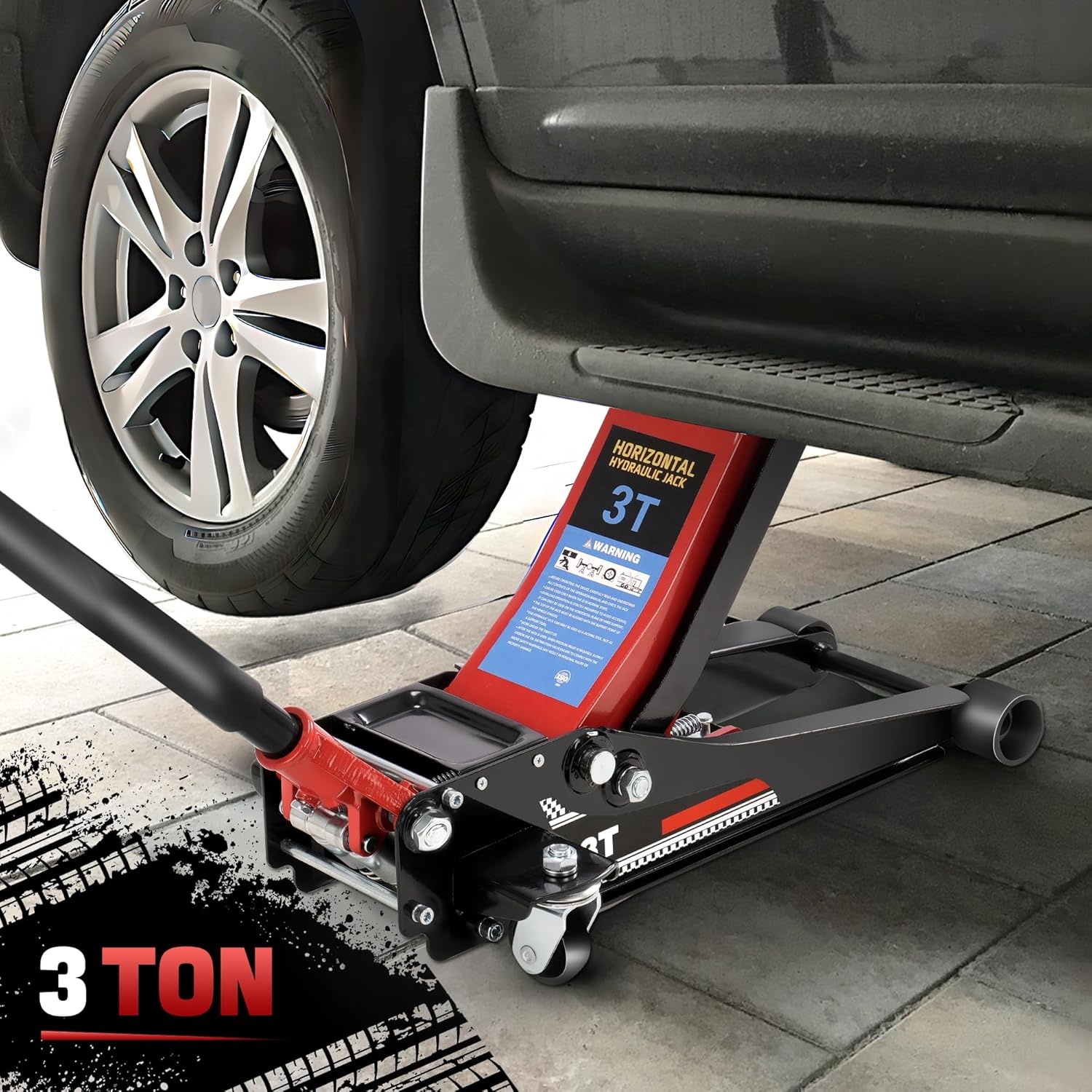 Big Power 3T Two Piston Low Heavy Duty Hydraulic Floor Jack for Cars Lift or Trucks Lifting Jack Tool Jacks crocodile Jack