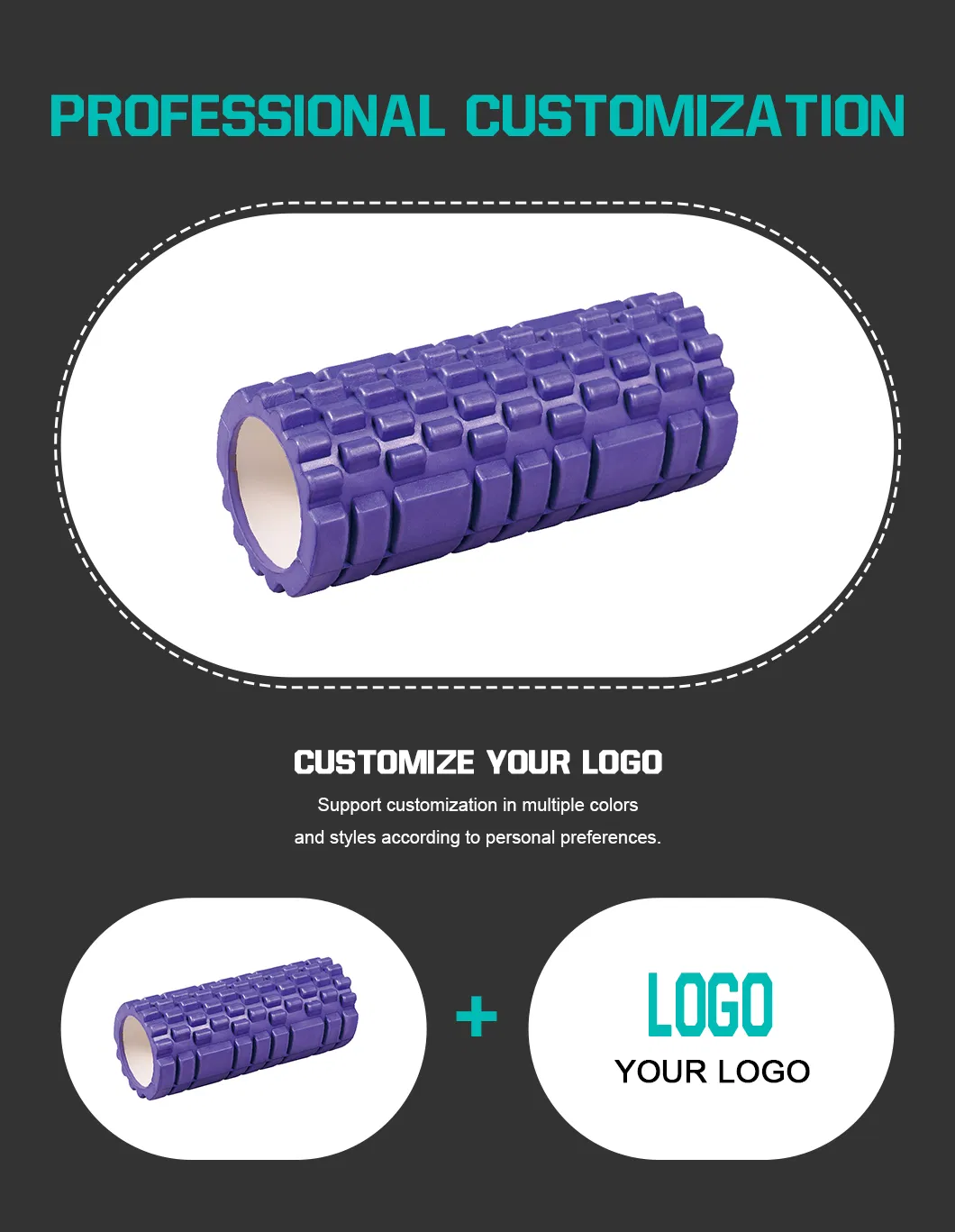 Wholesale High Quality Fashion Colorful Foam Yoga Roller Muscle Message Fitness Body EVA Gym Yoga Foam Roller