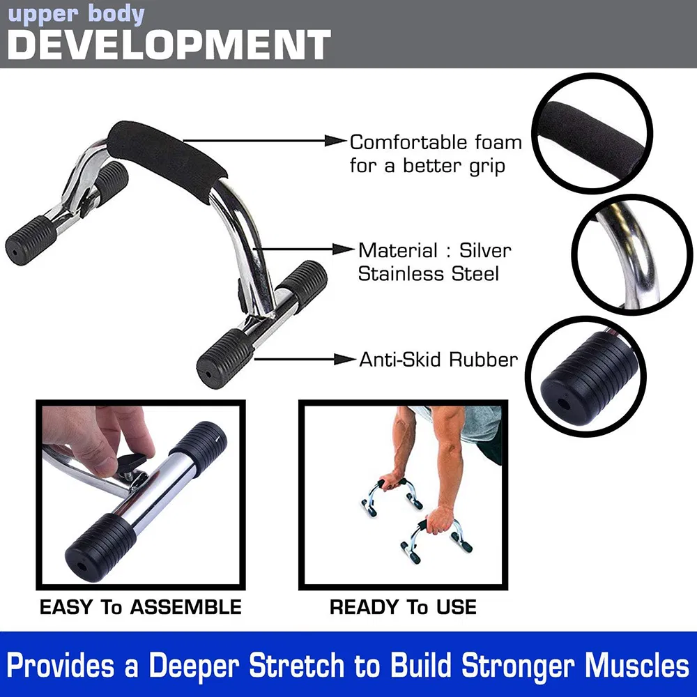 Push up Bar, Pair for Non-Slip &amp; Sturdy Exercise at Home or Gym Padded and Angled Grip Push-up Stands for Men &amp; Women Exercise