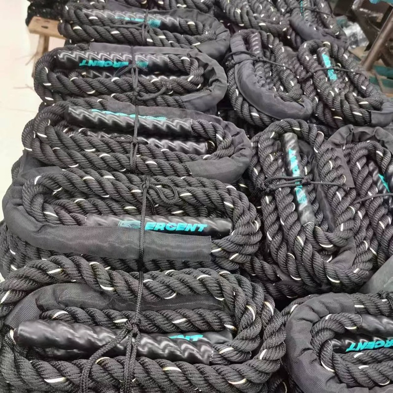 Custom Logo Workout Exercise Battle Rope Fitness Heavy Skipping Weighted Jump Rope