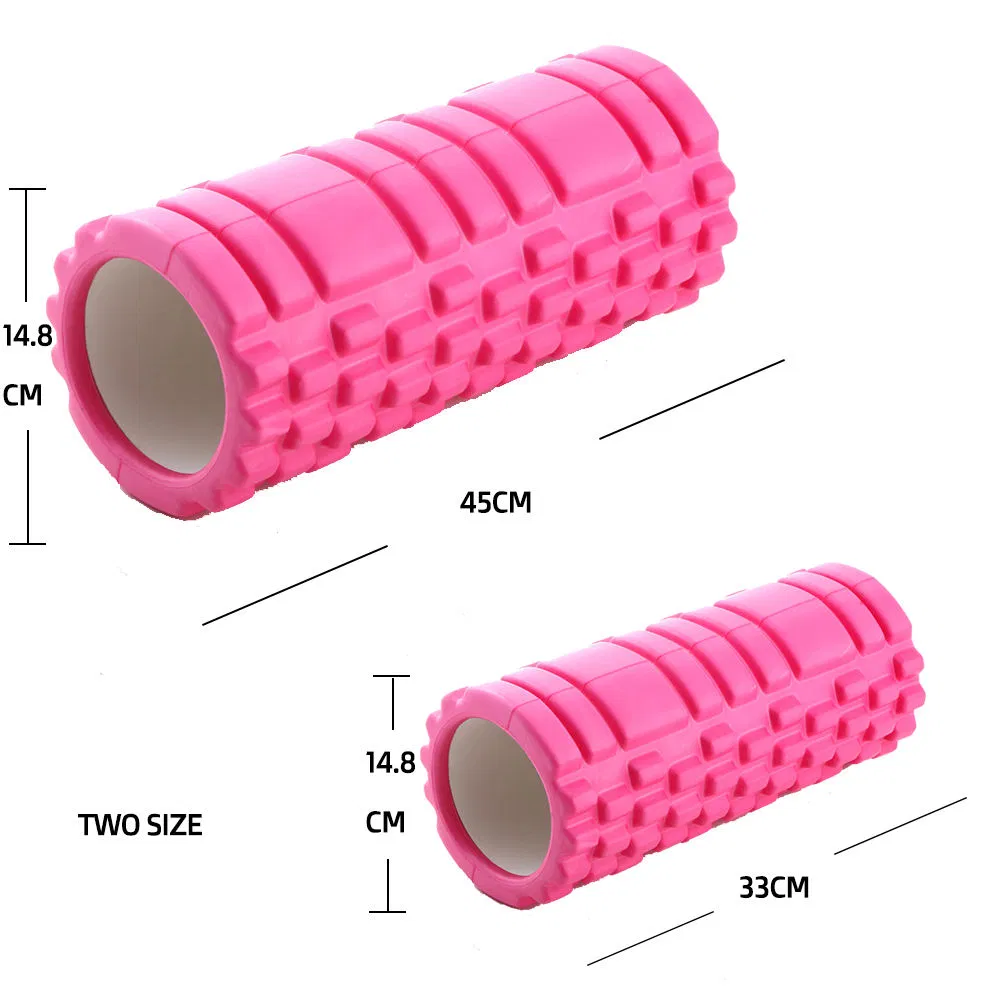 Hot Sale Custom Logo Wholesale Grid Fitness Roller Massage EVA Back Roller Yoga Column Yoga Foam Roller for Exercise
