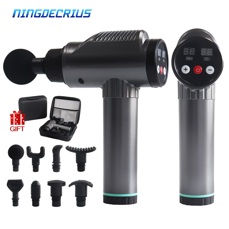 Ningdecrius CD-04 Hot Selling Fascia Gun 30 Speed 24V Mini Vibration 4 Heads Deep Tissue Portable Percussion Muscle Massage Gun