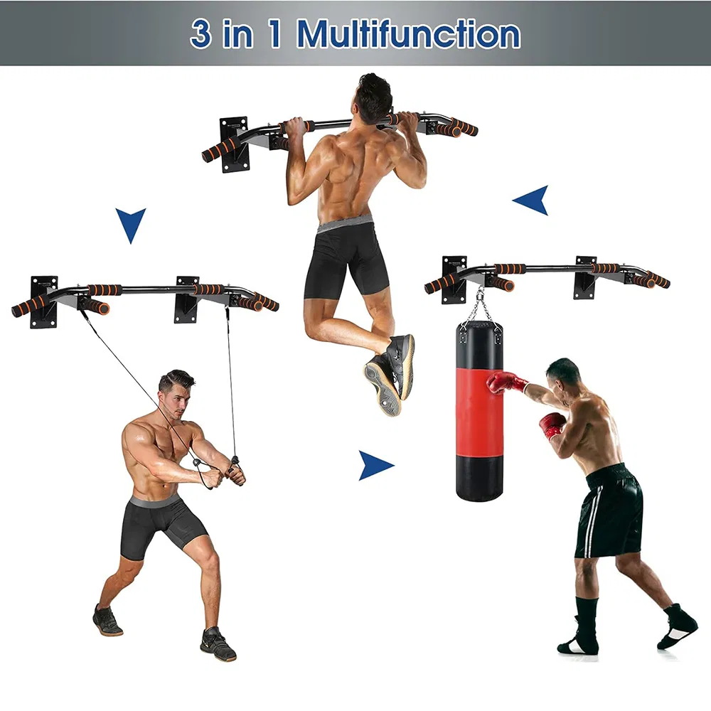 Portable Gym Fitness Wall-Mounted Pull Bar Adjustable Door Chin Bar Home Calisthenics Strength Training Pull up Bar