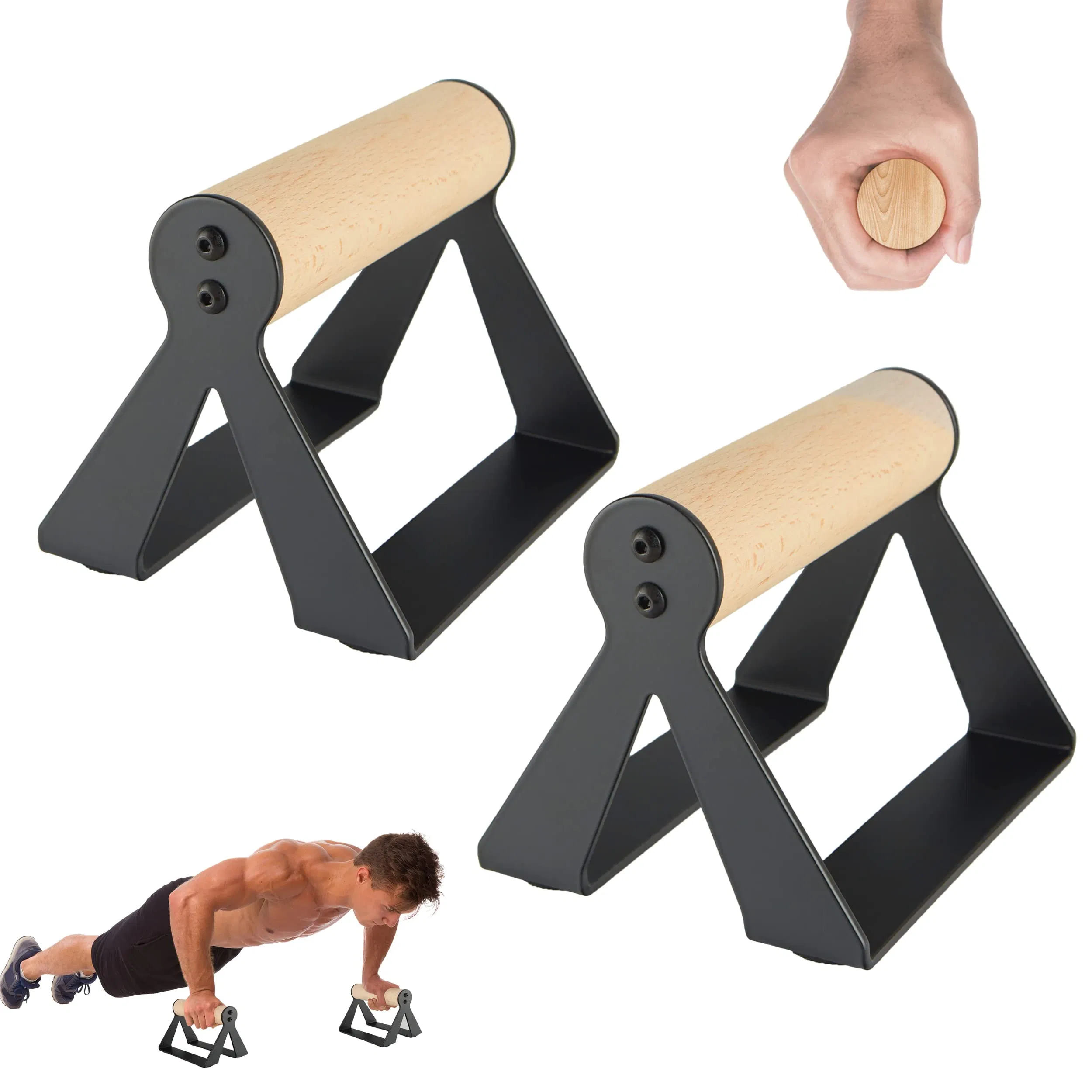 Wholesales Antislip Wood Exercise Professional Homeworkout Training Equipment Push up Board Bar