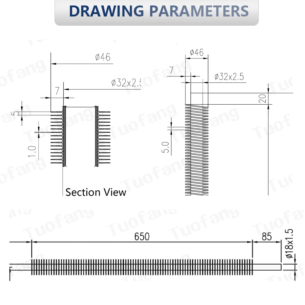 High-Performance PTFE Finned Tube Condensers for Acid Resistance