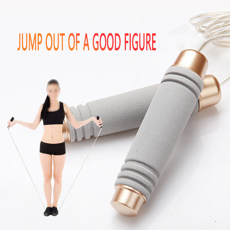 Adjustable Weighted Jump Rope for Handle TPU Wire Rope with Bearing Comfortable Foam Handle Skipping Rope, for Workout and Fitness Training Bl13078