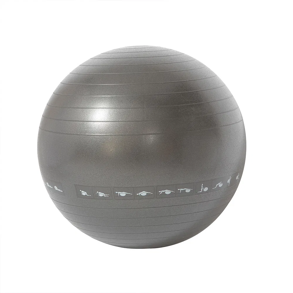Anti Burst Balance Exercise Ball Gym 55cm Premium Black PVC Yoga Ball