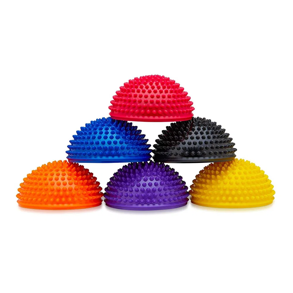 Factory Acupuncture Exercise PVC Balance Pod Durian Shape Half Massage Ball for Fitness Gym