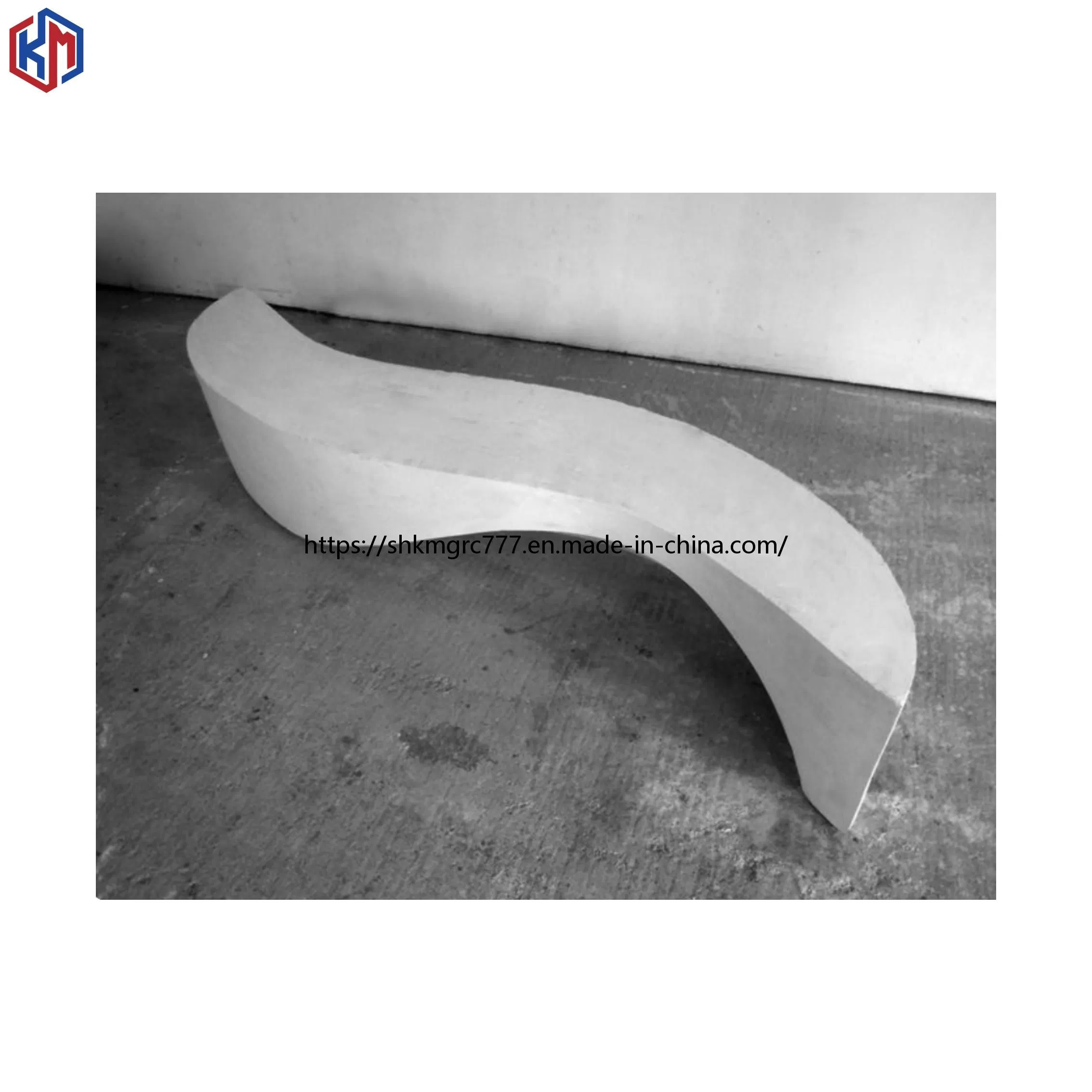 Outdoor Weather Resistant White Light Weight Grc Concrete Cement Bench Flower Pond