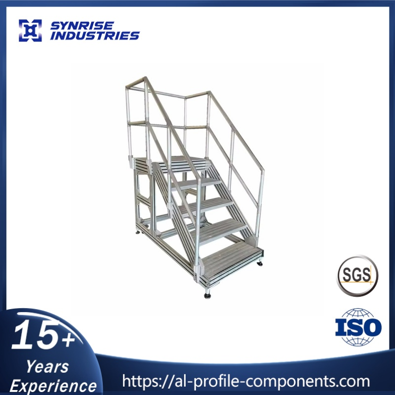 Synrise Aluminum Step Ladder Industrial Step Mobile Platform