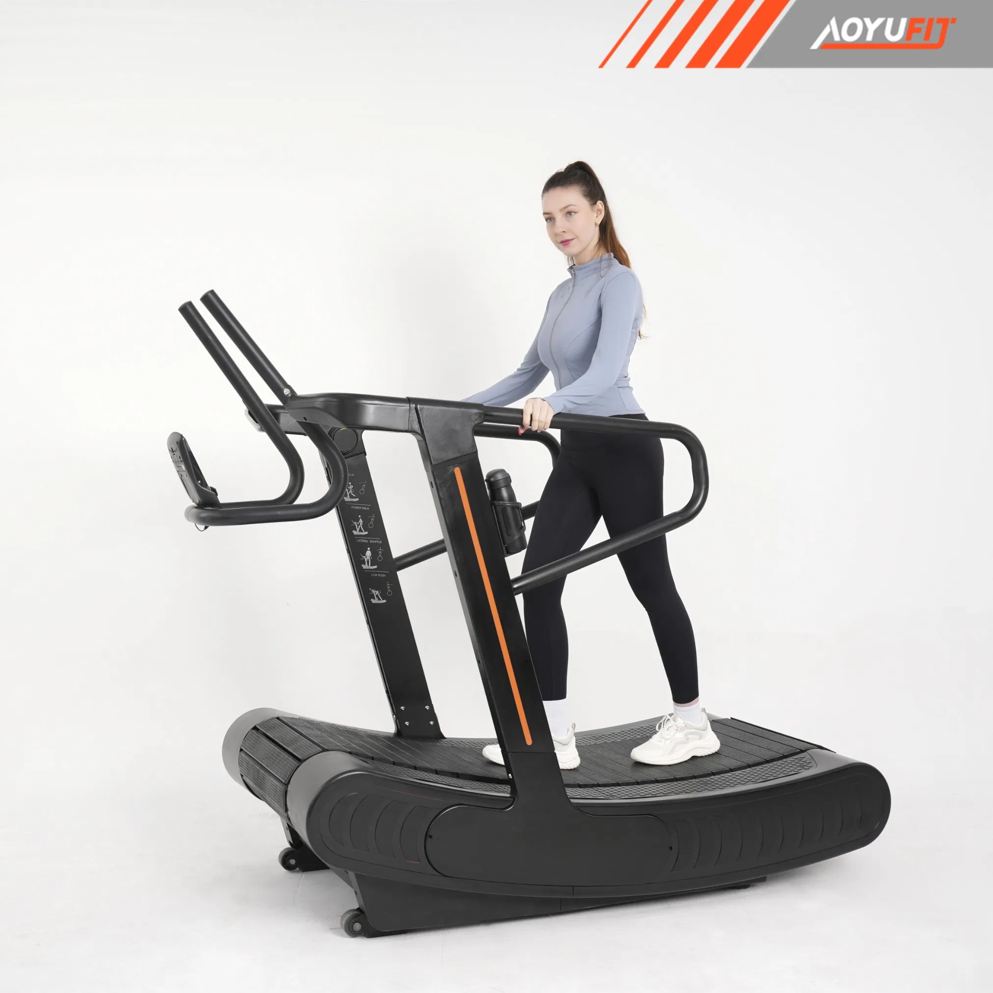 Customizable LED Display Manual Curved Runner for Home and Gym Use