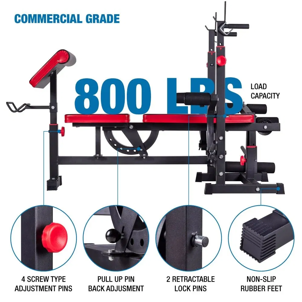 Multifunctional Adjustable Flat-Incline Press Weight Bench