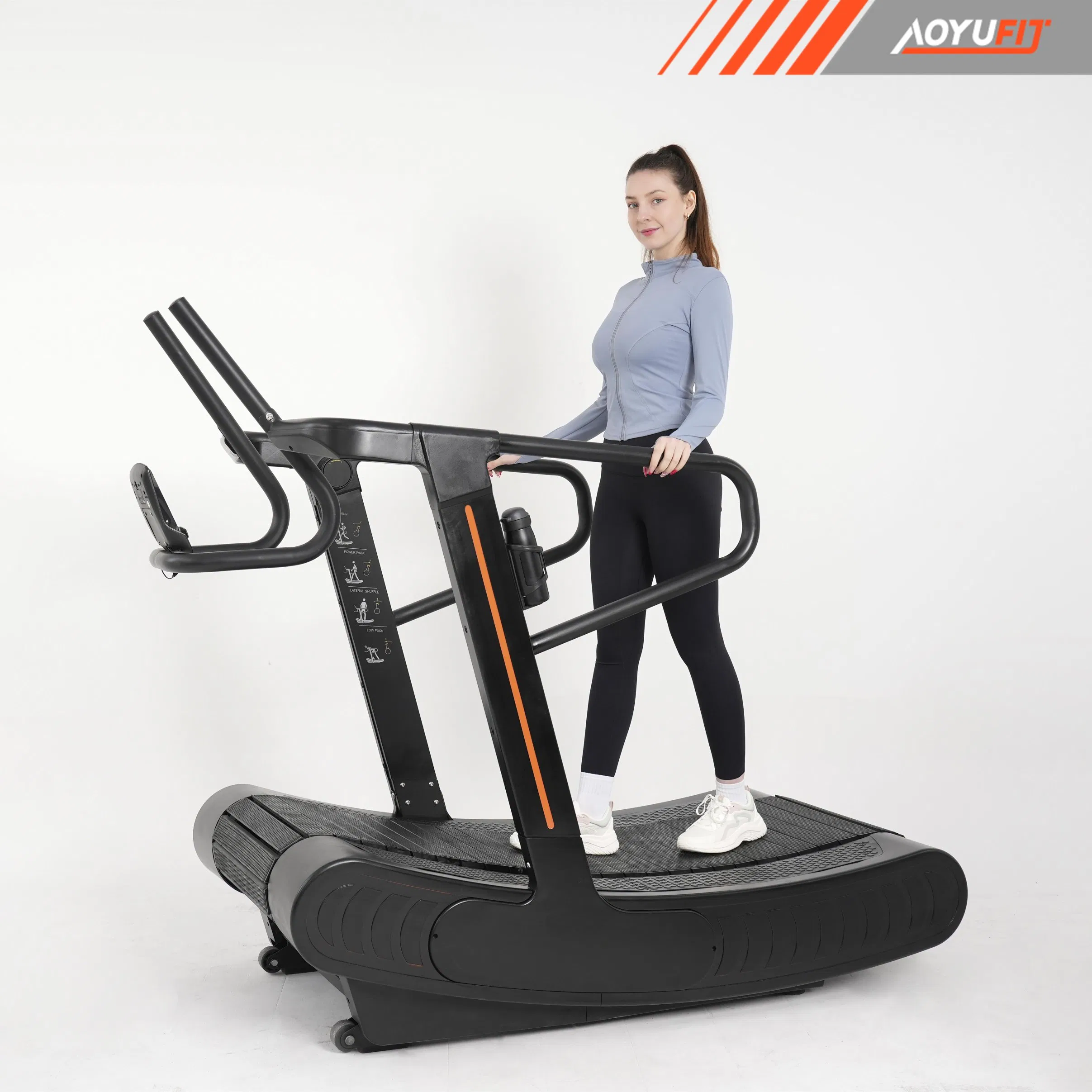 Customizable LED Display Manual Curved Runner for Home and Gym Use