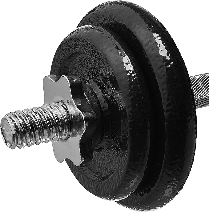 Adjustable Barbell Lifting Dumbbells Weight Set 20kg Black