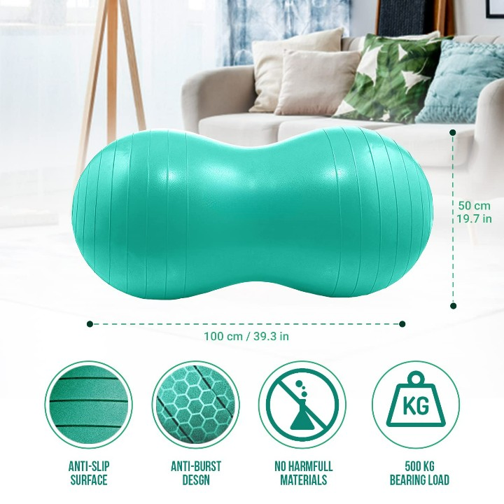 Amazon Hotselling Gym Fitness Shaped Peanut Physio Roll Yoga Balance Ball
