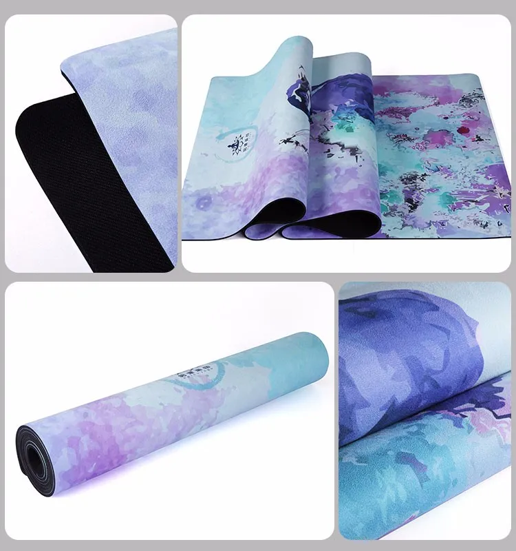 Suede Rubber Yoga Mat Detail