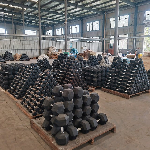 Factory Direct Selling Eco-Friendly Gym Custom Dumbbells Rubber Hex Dumbbell Set