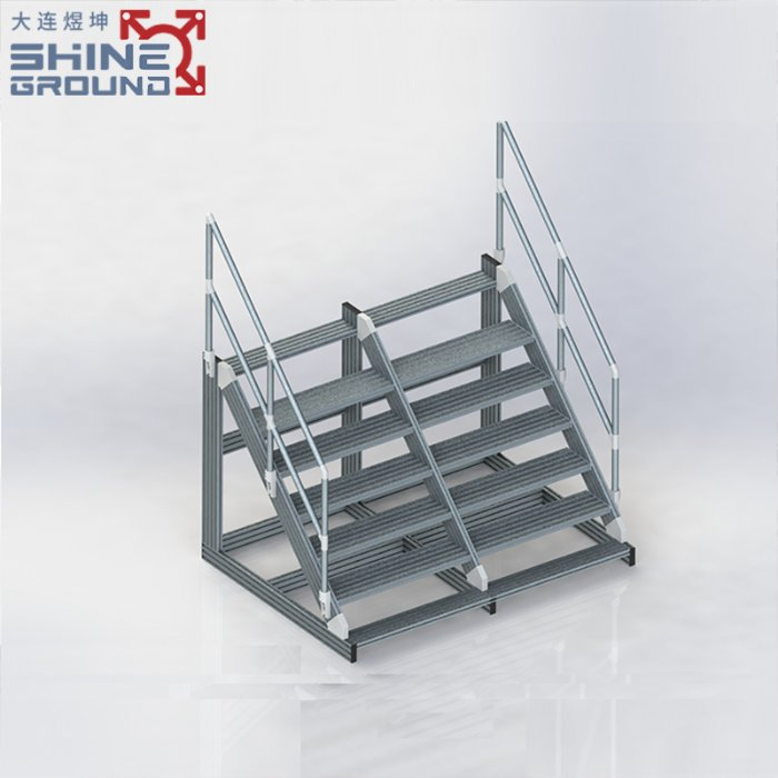 Aluminium Profile Machining Center Aluminum Telescopic Ladder Step up Platform