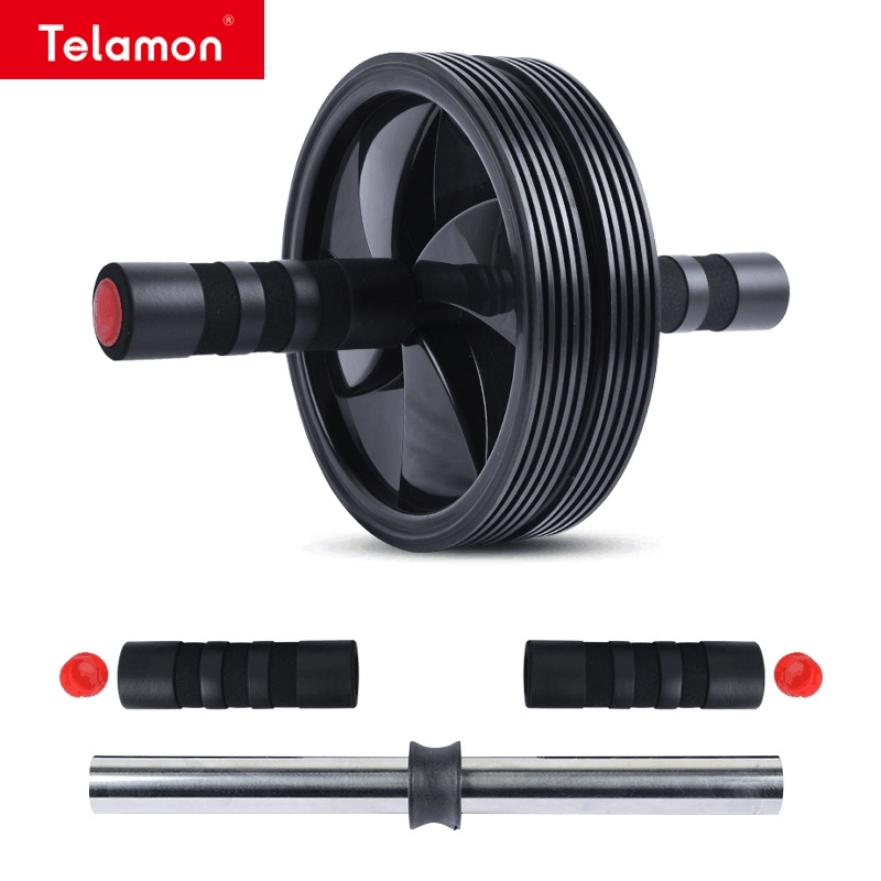 Abdominal Exercise Roller Set Kit 3 Three Wheel Men Women Body Building