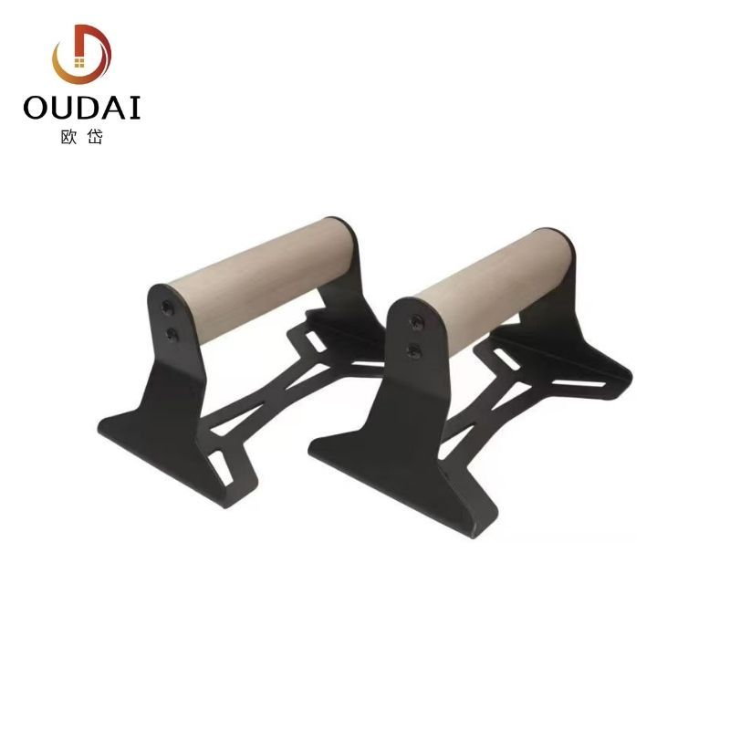Oudai OEM Home Gym Fitness Push up Bars with Wooden Handle Stand