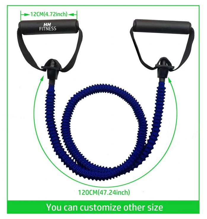 Single Resistance Tubes Exercise Rubber Band with Comfortable Handles