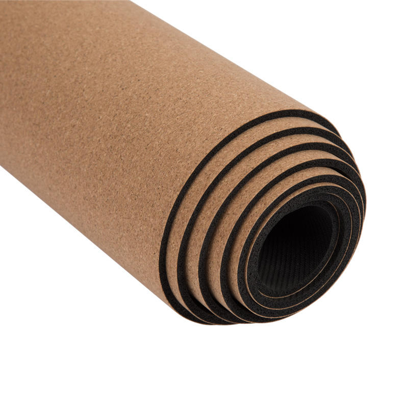 Shengde Dropshipping Print Non Slip Extra Thick Cork Rubber Yoga Mat