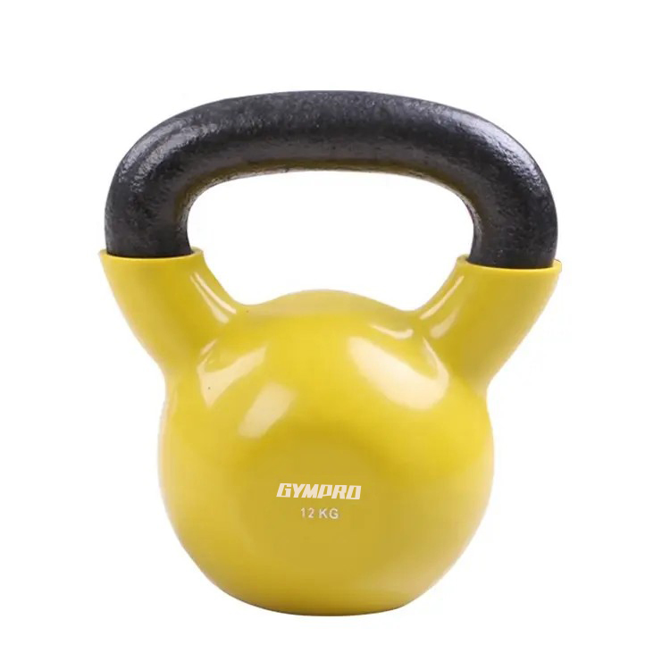 Manufacture Wholesale Gym Fitness Vinyl Coated Kettlebells Color Vinyl Kettlebell Set