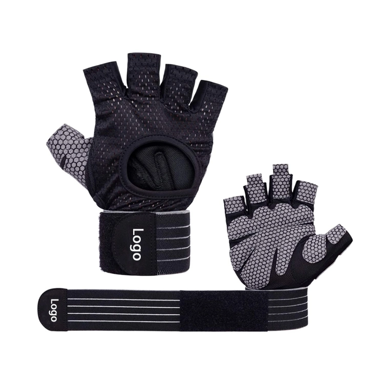 Amazon Hot Workout Gloves Men Women Fingerless Finger Weight Lifting Glove with Wrist Support, Full Padded Sport Gloves for Gym Exercise Fitness Training