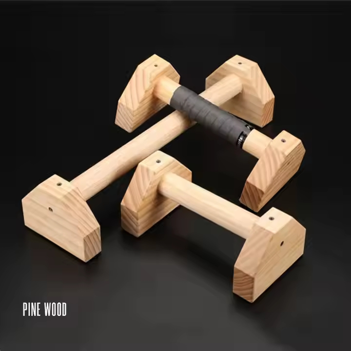 Wooden Push-up Bar for Household Strength Training Anti-Slip Abdominal Fitness Equipment