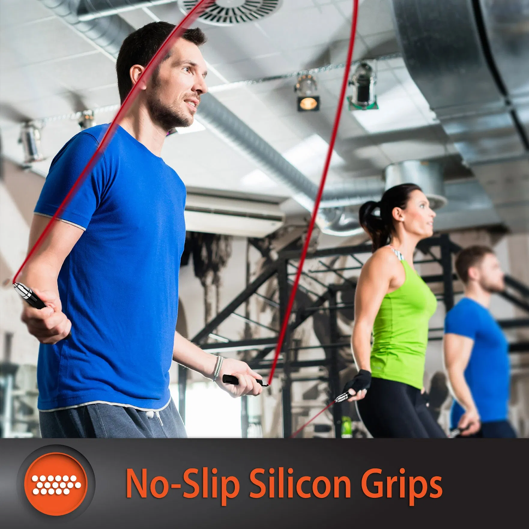 Hot Selling Home Fitness Self-Locking Silicone Grip High Speed Jump Skkiping Rope