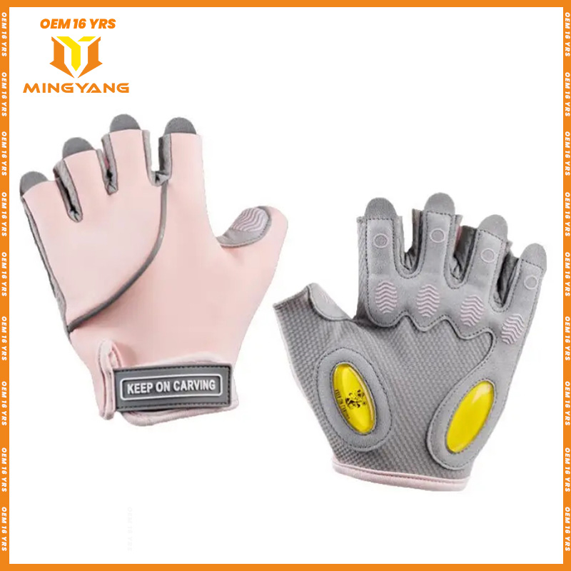 Breathable Silicone Fingerless Fitness Gloves for Training Lifting Weight Cycling Climbing Rowing