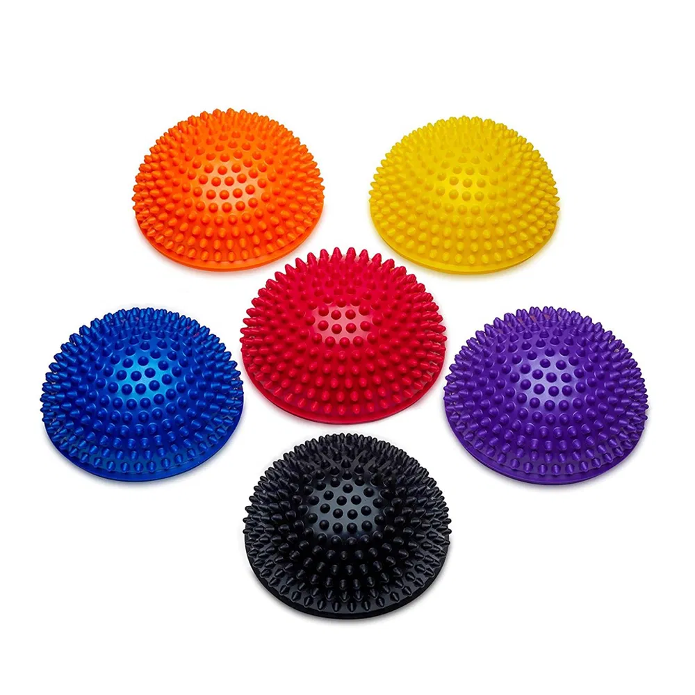 Factory Acupuncture Exercise PVC Balance Pod Durian Shape Half Massage Ball for Fitness Gym
