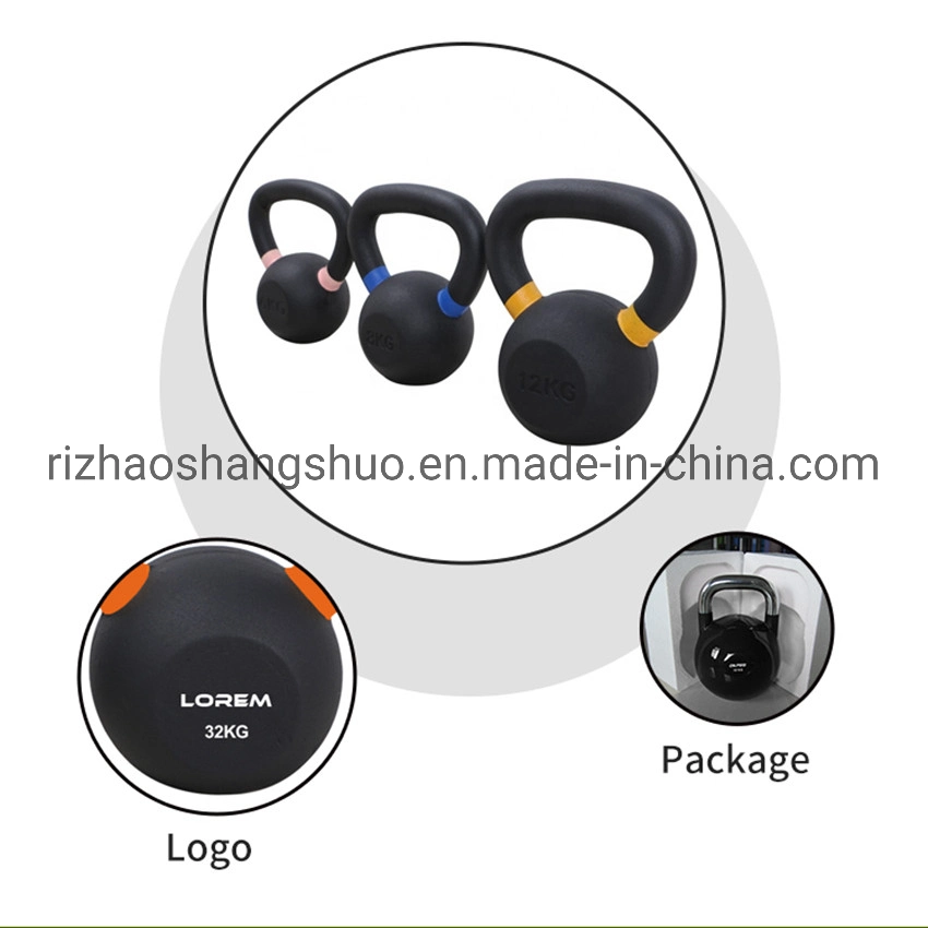 Crossfit Gym Wholesale Exercise Equipment Powder Coated Casting Iron Kettlebell Cast Iron Kettlebell