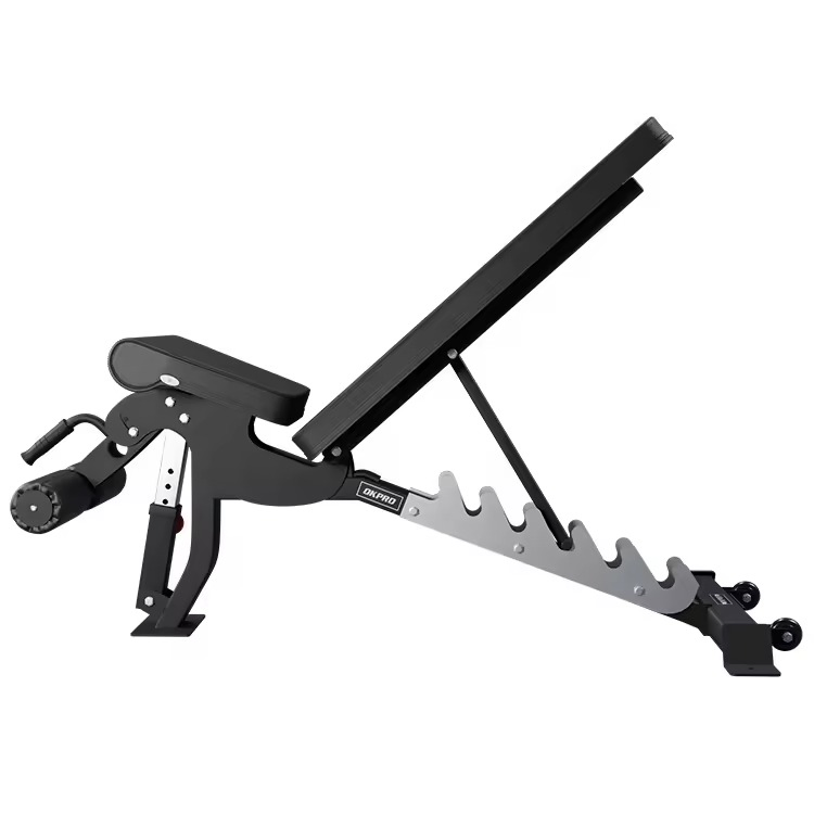 Okpro Commercial PRO with Incline and Decline Flat Exercise Adjustable Foldable Dumbbell Weight Bench