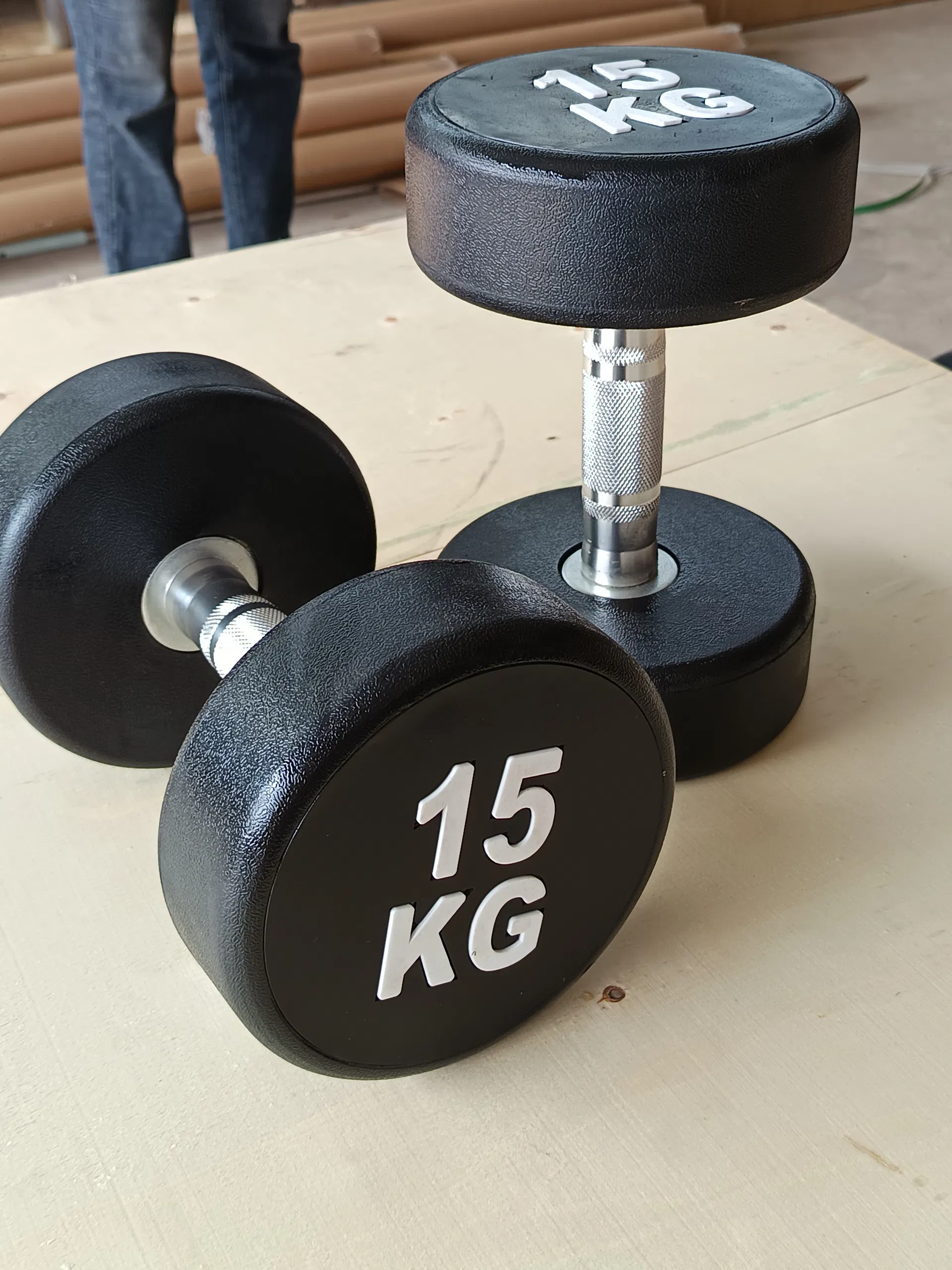 Rubber Round Dumbbell Set