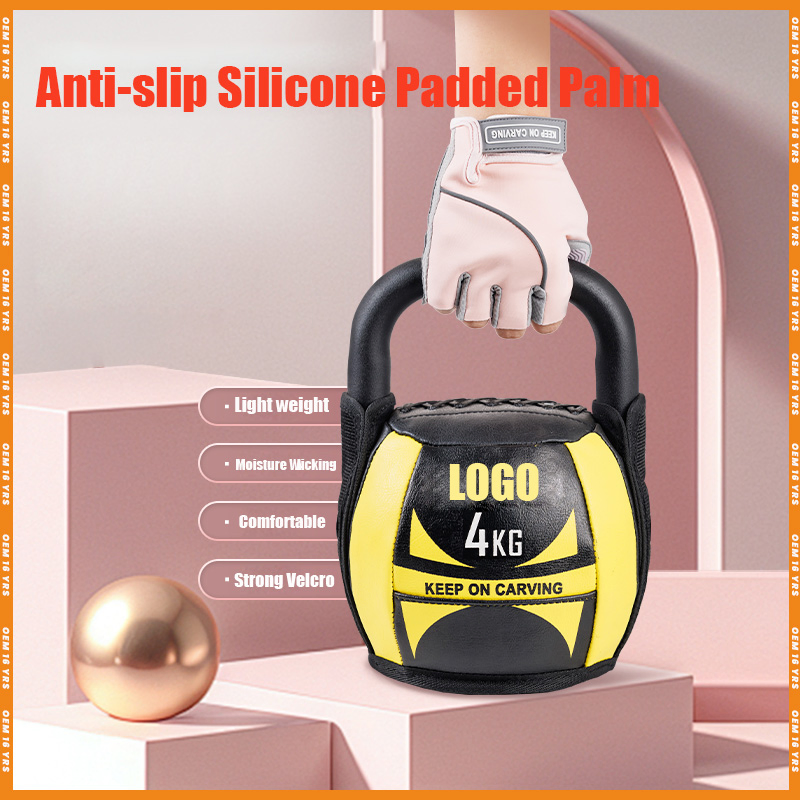 Breathable Silicone Fingerless Fitness Gloves for Training Lifting Weight Cycling Climbing Rowing