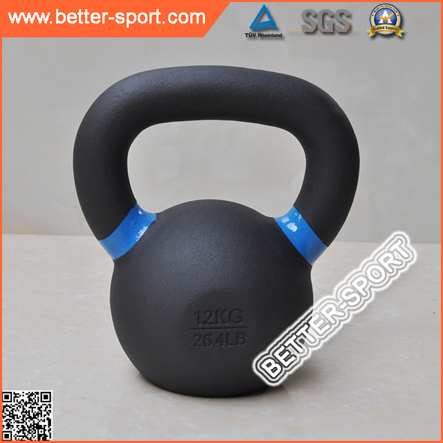 Gravity Powder Painted Cast Iron with Color Strip Kettle Bell