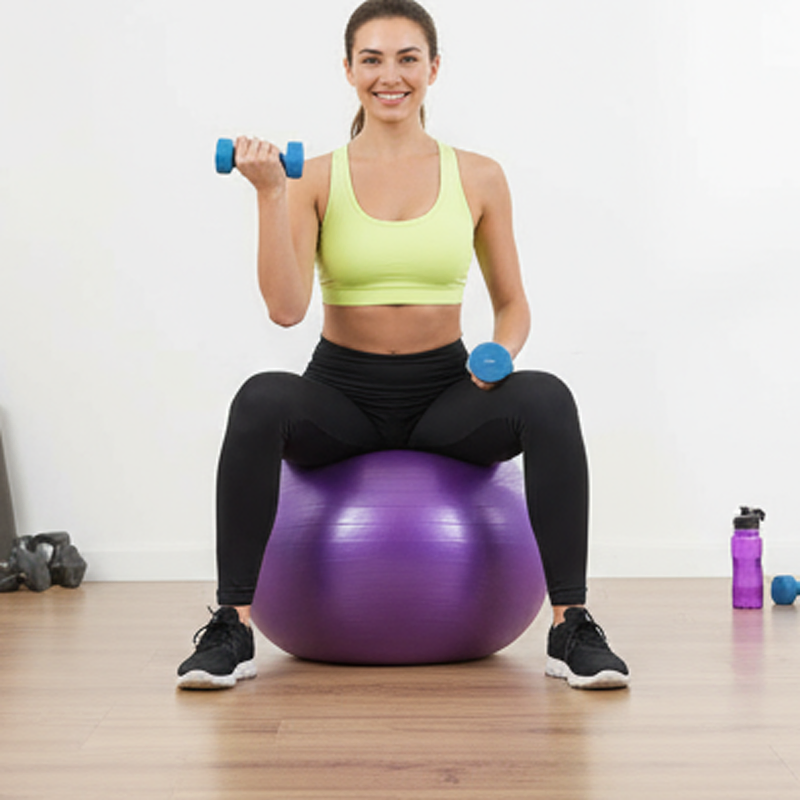 Fitness Fashion Colorful Non-Toxic Balance Exercise Inflatable Gym Anti-Burst PVC Yoga Ball