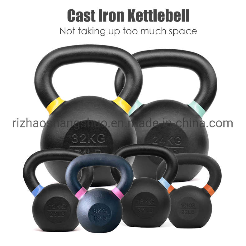 Crossfit Gym Wholesale Exercise Equipment Powder Coated Casting Iron Kettlebell Cast Iron Kettlebell