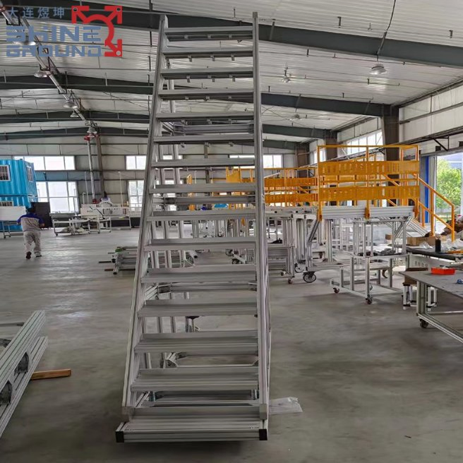 Heavy Duty Aluminum Step Platforms for Production Line Maintenance