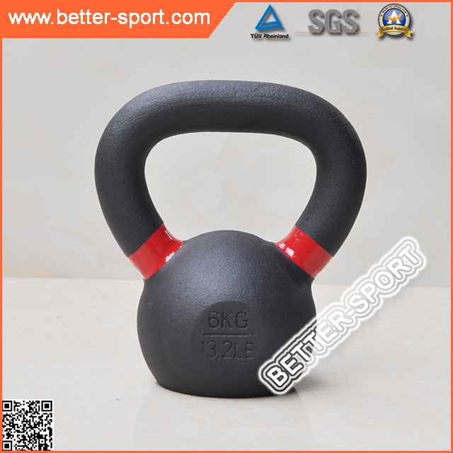 Gravity Powder Painted Cast Iron with Color Strip Kettle Bell