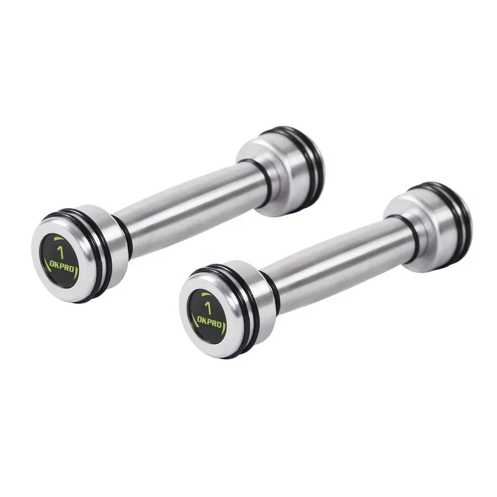 Wholesale Sports Fitness Round Head Chromed Stainless Steel Dumbbell Set
