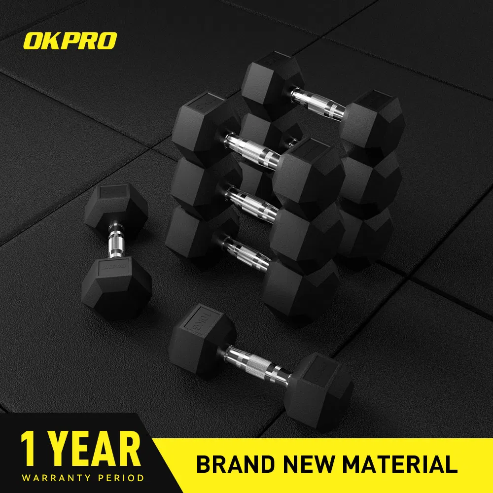 Okpro Hot Sale Factory Price Custom Logo Fitness Training Hex Gym Dumbbell