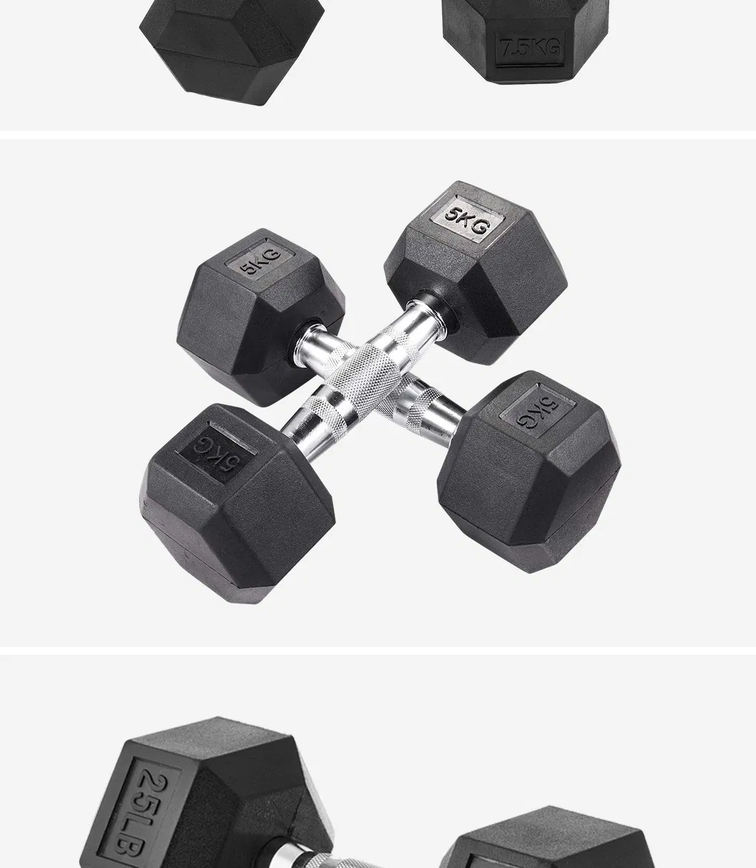 Hex Dumbbell Detail 6