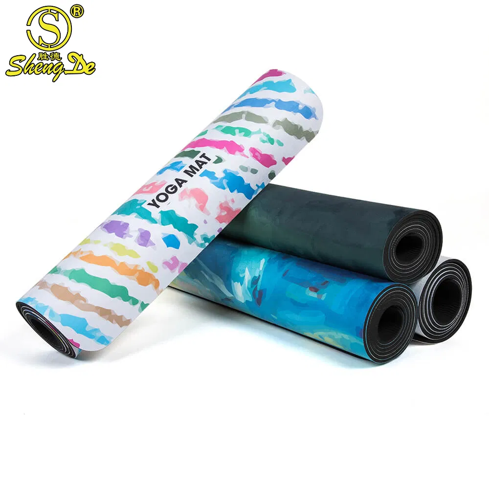 Fashion Sport High Quality Eco-Friendly Custom Print Travel Suede TPE Yoga Mat