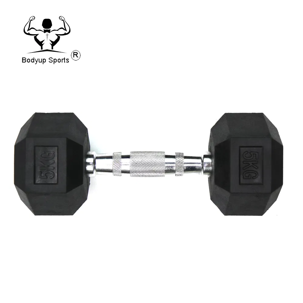 Rubber Hex Dumbbell for Training Gym Commercial Fitness Equipment